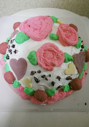 薔薇の簡単ムースドームケーキ。雛祭りにも-レシピのメイン写真