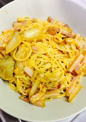 絶品☆キムチクリームパスタ 簡単すぎる!-レシピのメイン写真