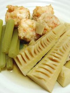 たけのことエビ団子の煮物-レシピのメイン写真