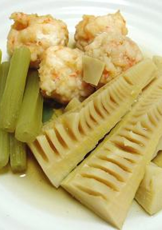 たけのことエビ団子の煮物-レシピのメイン写真