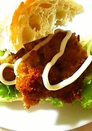 バゲットでオシャレ☺チキンカツサンド-レシピのメイン写真