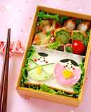 ひな祭りキャラ弁☆簡単サンドイッチ弁当