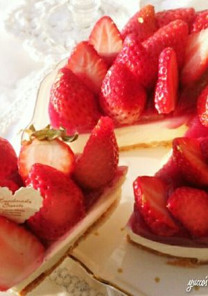 ひな祭りにも✾苺のレアチーズケーキ-レシピのメイン写真