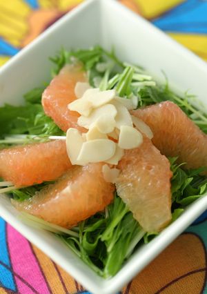 水菜とグレープフルーツのさっぱりサラダ-レシピのメイン写真