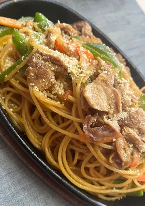 鉄板カレーパスタ-レシピのメイン写真