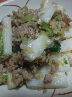 ご飯がすすむ♪長芋と豚ミンチの塩炒め-レシピのメイン写真