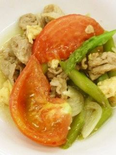 アスパラガスとトマトの中華炒め-レシピのメイン写真