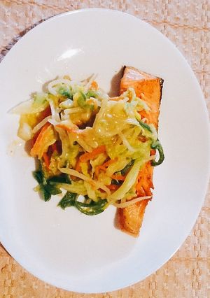 野菜たっぷり鮭のちゃんちゃん焼き-レシピのメイン写真