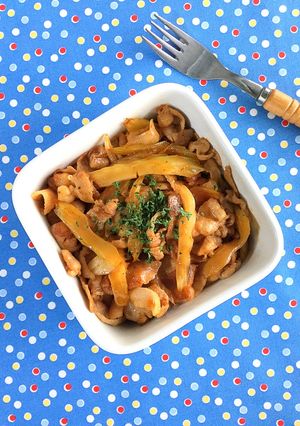 作り置き、豚肉とセロリのケチャップ炒め。-レシピのメイン写真