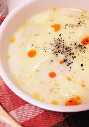 お味噌汁リメイクで♡簡単！豆乳スープ-レシピのメイン写真
