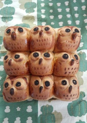 ちぎりパン　フクロウさん-レシピのメイン写真
