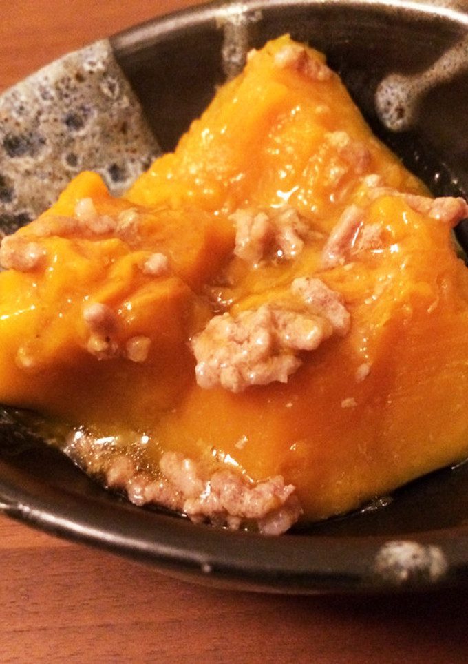 圧力鍋で簡単☆かぼちゃのそぼろ煮-レシピのメイン写真