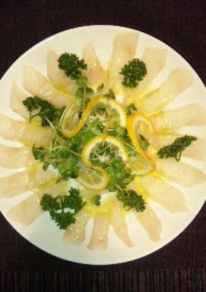 釣れた！ヒラメのカルパッチョ☆-レシピのメイン写真