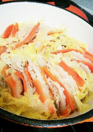 白菜と人参、豚肉の重ね蒸し鍋☆-レシピのメイン写真