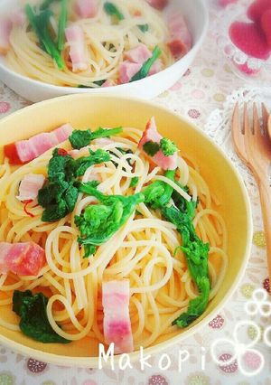 ❀菜の花とベーコンのペペロンチーノ❀-レシピのメイン写真