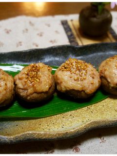オーブントースターで作る椎茸の肉詰め-レシピのメイン写真