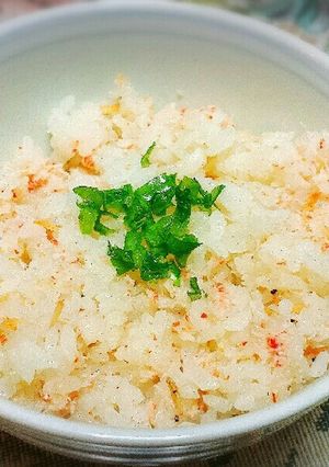 贅沢✴ずわい蟹缶と桜えびの炊き込みご飯♪-レシピのメイン写真