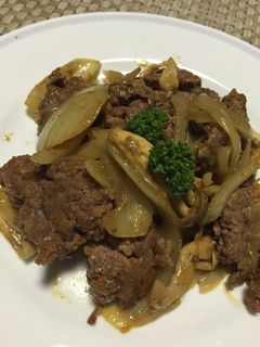 ゴロゴロひき肉炒め カレー風味-レシピのメイン写真