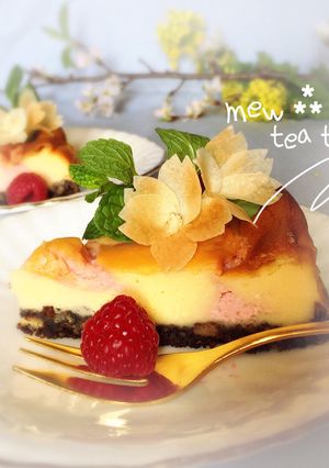 入学進学のお祝いに✿桜の花チーズケーキ✿-レシピのメイン写真