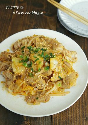 ☆簡単☆もやし入り豚キムチ炒め-レシピのメイン写真
