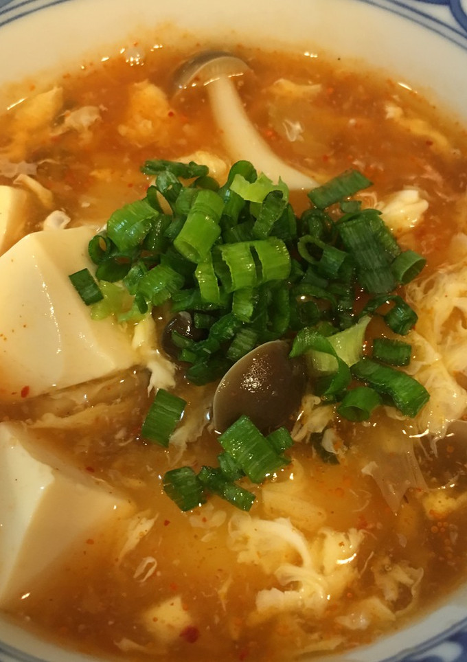 簡単ヘルシー♥キムチと豆腐のとろみスープ-レシピのメイン写真