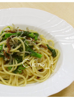 シラスと菜の花、ドライトマトのパスタ-レシピのメイン写真
