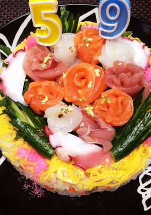 お寿司ケーキ〜花束風〜BDバージョン-レシピのメイン写真