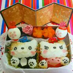 รูปของ ひな祭り キャラ弁 ねこちゃん