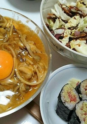 トマトクリームパスタ、かんぱちのサラダ-レシピのメイン写真