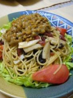 サッパリ!★納豆サラダパスタ梅しそ風★-レシピのメイン写真