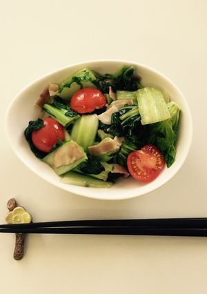 ちんげん菜のココナッツオイル炒め-レシピのメイン写真