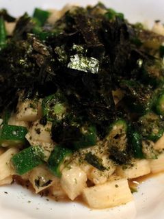 簡単!山芋とおくらの味ぽんわさび風味-レシピのメイン写真
