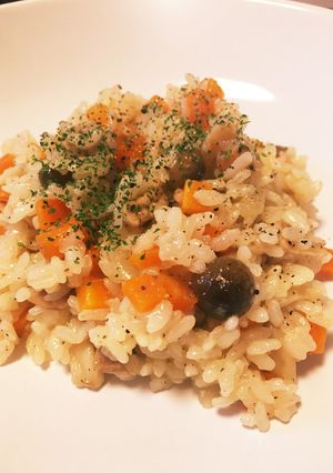 とんかつ用のお肉で。炊き込むピラフ-レシピのメイン写真