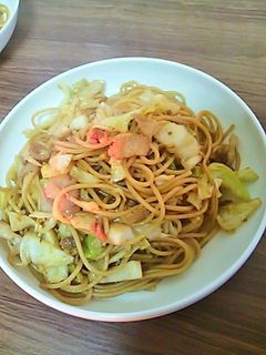 カレー味もGOOD!やきそば風パスタ-レシピのメイン写真