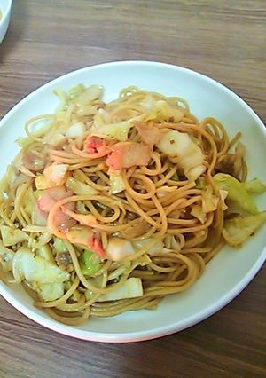 カレー味もGOOD！やきそば風パスタ-レシピのメイン写真