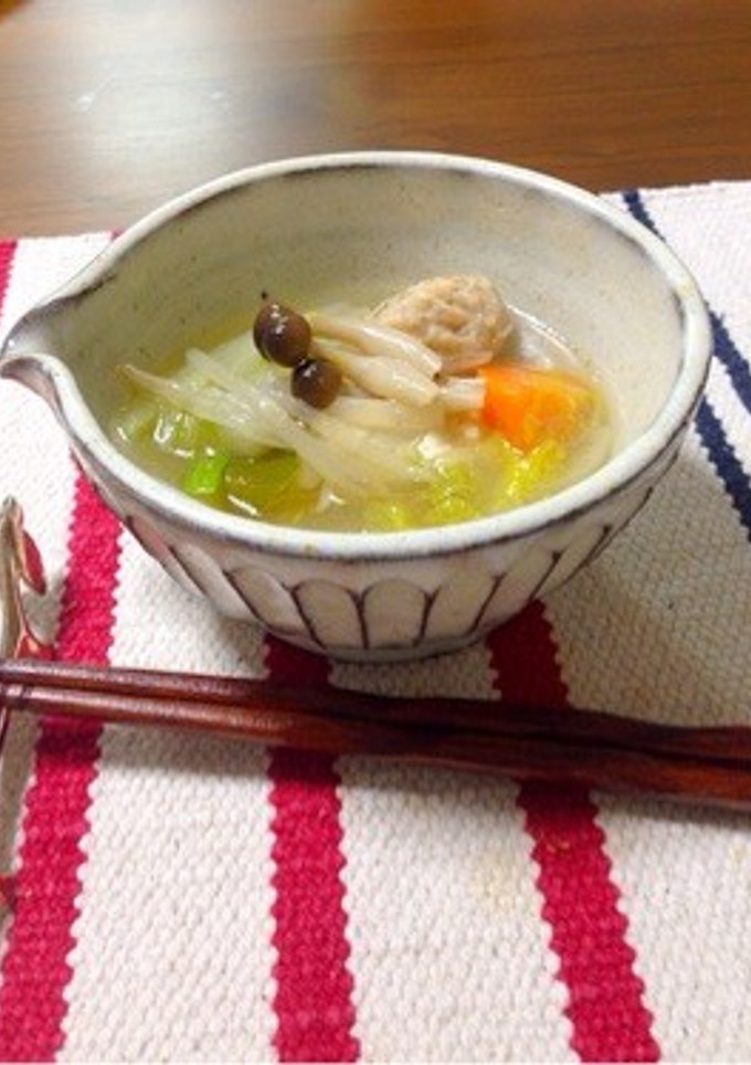 覚書用★なか卯の鶏塩うどん風塩ちゃんこ鍋-レシピのメイン写真