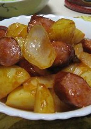 ソーセージとじゃがいもの炒め物-レシピのメイン写真