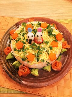 子供が喜ぶ!ひな祭りのケーキ寿司-レシピのメイン写真