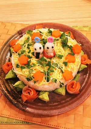 子供が喜ぶ！ひな祭りのケーキ寿司-レシピのメイン写真