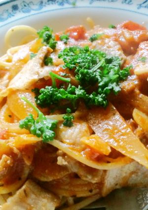 肉の日パスタ✩豚バラ肉のトマトソース✩-レシピのメイン写真