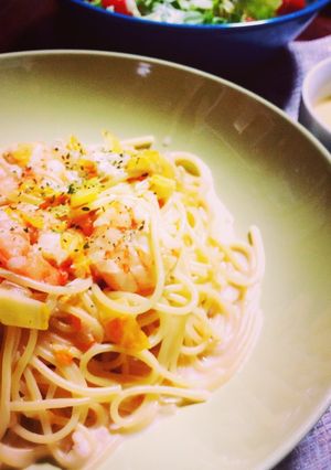 簡単☆さっぱりクリームパスタ-レシピのメイン写真