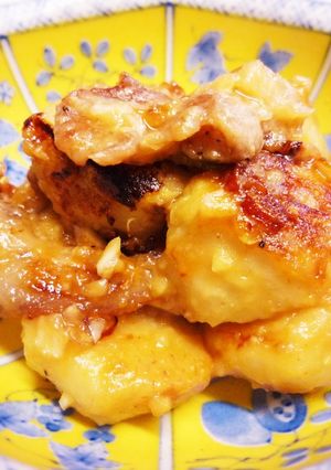 さといもと豚バラのにんにく味噌炒め-レシピのメイン写真