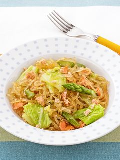 野菜と焼きたらこのヘルシーしらたきパスタ-レシピのメイン写真