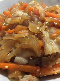 糸こんと豚バラの甘辛煮!-レシピのメイン写真