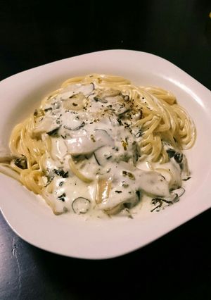 簡単きのこの わさびクリームパスタ-レシピのメイン写真