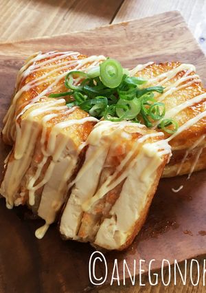 鶏胸肉で＊豆腐の挟み焼き照り焼きマヨ＊-レシピのメイン写真
