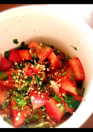 離乳食完了期＊トマトと水菜のサラダ-レシピのメイン写真