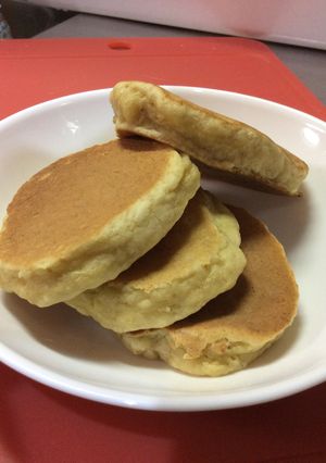 ふわふわ♡豆腐とバナナのパンケーキ-レシピのメイン写真