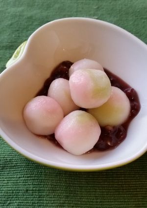 春色の白玉ぜんざい-レシピのメイン写真