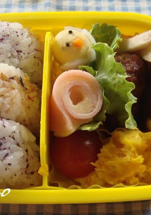 ちょま弁⑥大人気ひよこ＆煮込みハンバーグ-レシピのメイン写真